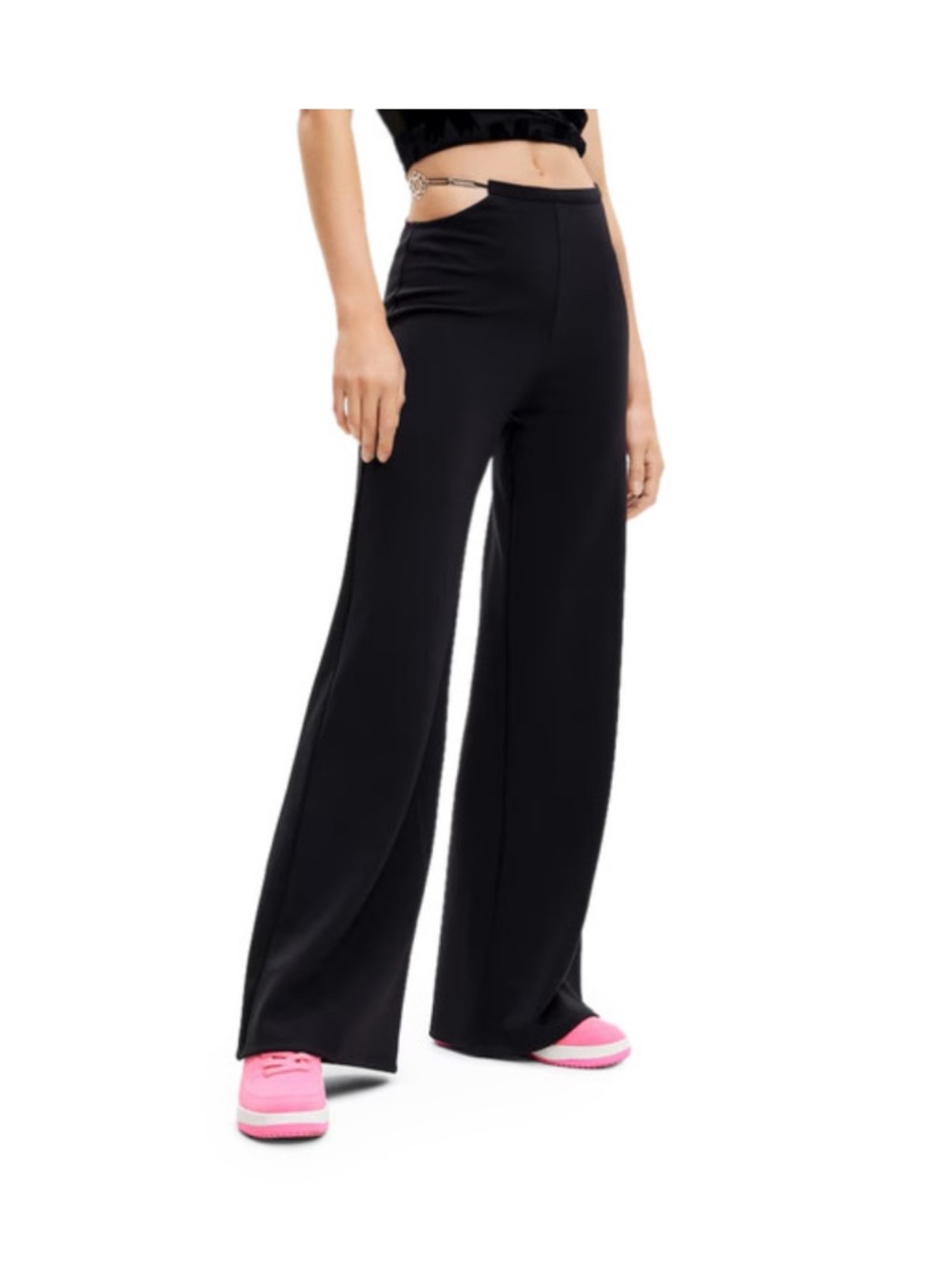 NWT Desigual Cut Out Chain Trousers